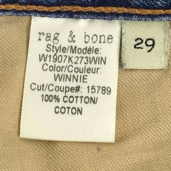 NEW Rag Bone Distress Denim Cut Off Short Size 29 - Picture 7 of 8